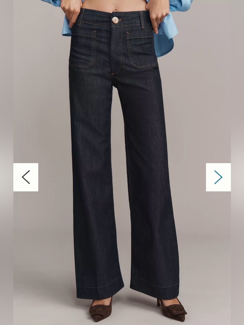 Maeve Colette High-Rise Wide-Leg Full-Length Jeans Size 29 $148 Anthropologie - Picture 2 of 10